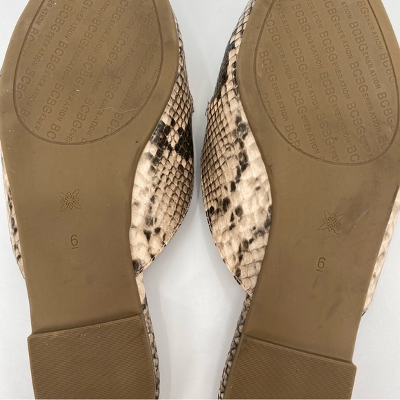 BCBGeneration Kaylin Snakeskin Pointed Toe Mule Size 6 - Picture 6 of 6